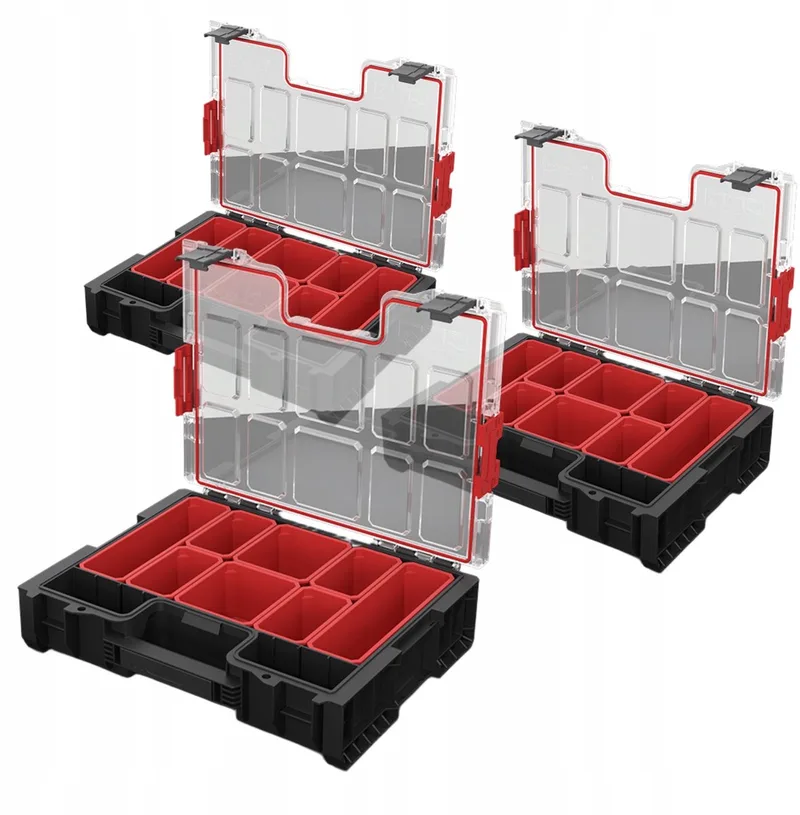 PRO Organizer 300 - Modulaire Gereedschapskist met Deksel by Qbrick System, Black – product image