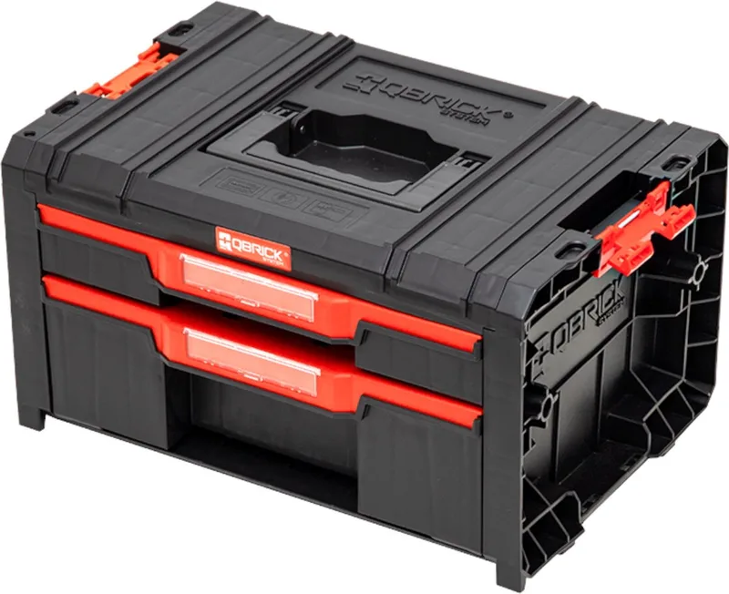 PRO Serie - Gereedschapskoffer - 2 Lade - Modulair - Polymeer by Qbrick System, Black – product image