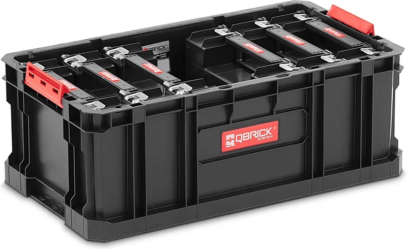 Set Gereedschapskist System Two 200 inclusief 6 Organizer Multi by Qbrick System, Black – product image
