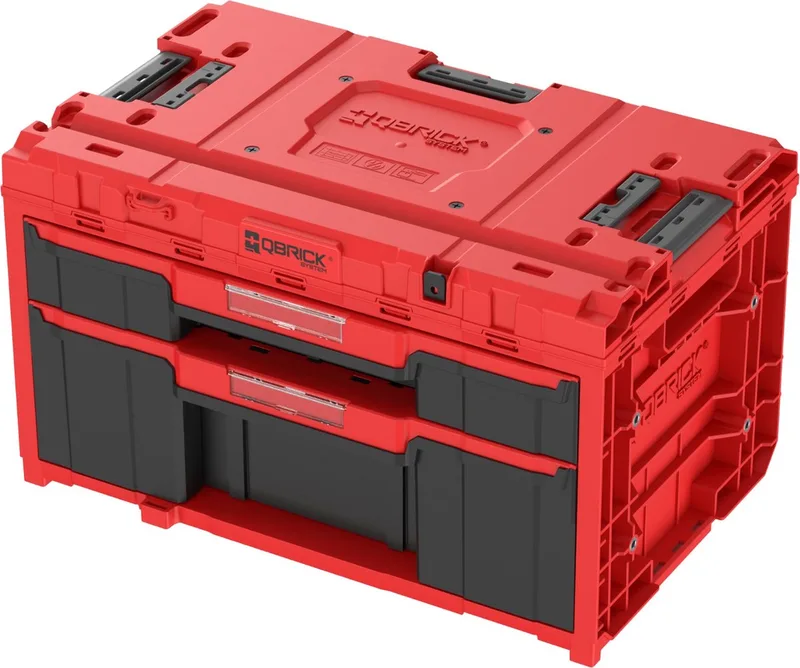 Systeem ONE Lade 2 Plus Gereedschapskoffer 2.0 Ultra HD modulaire gereedschapskoffer 587 x 380 x 340 mm 9 l 20 l de Qbrick System, Rouge – image du produit