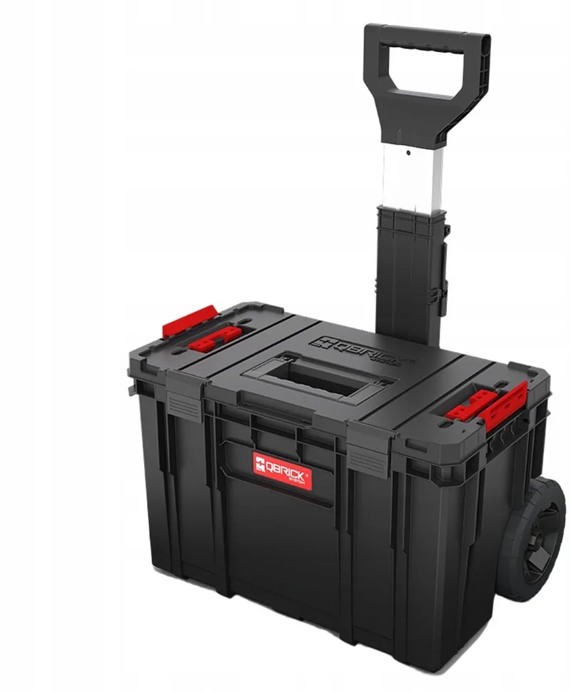 TWO Cart Plus Vario: Grote gereedschapskist op wielen (38L) von Qbrick System, Schwarz – Produktbild