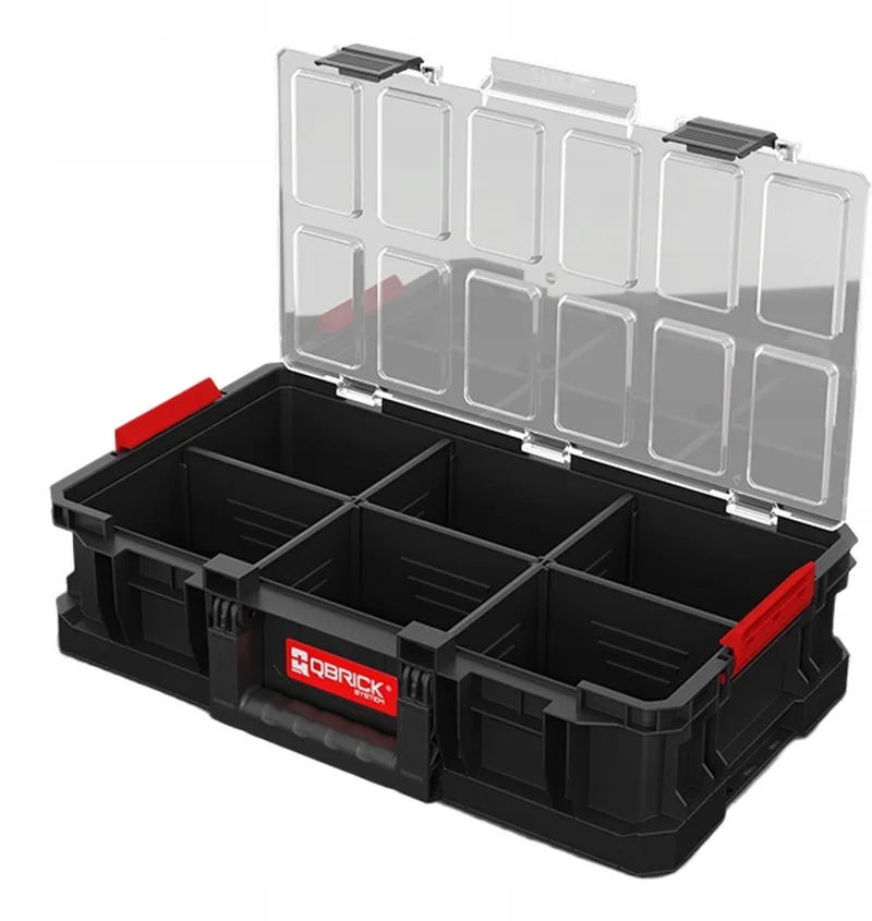 Two Organizer Flex Plus Modulaire Gereedschapskist 14,3L by Qbrick System, Red – product image
