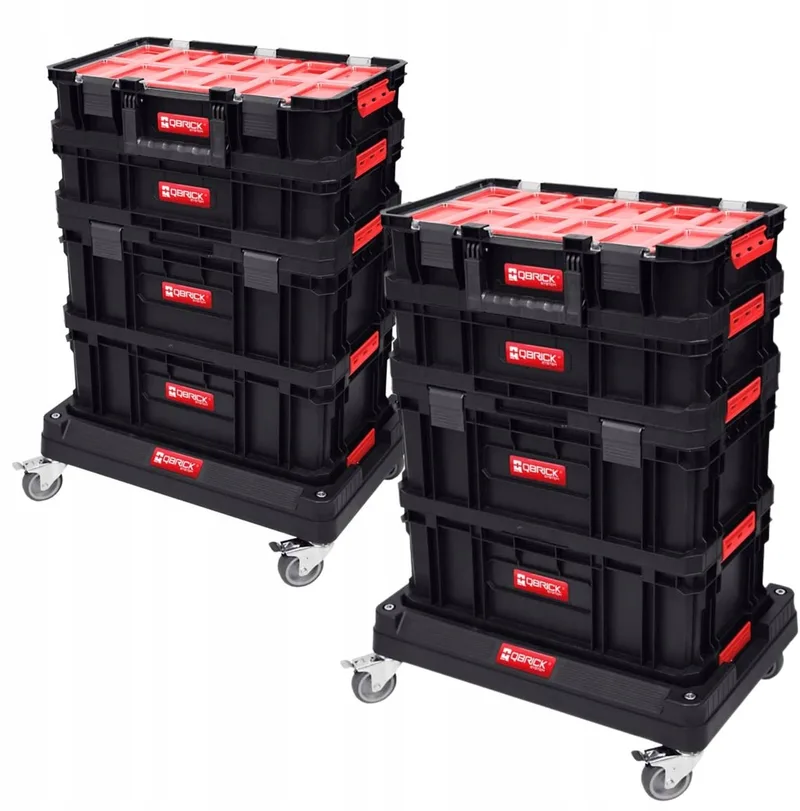 Two Promo 7-delige Mobiele Gereedschapskist op Wielen fra Qbrick System – produktbillede