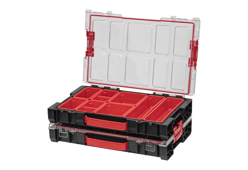 Werkzeugkoffer 3x PRO 100 Organizer 452 x 296 x 79 mm 5 l stapelbar IP54 de Qbrick System – image du produit 5 sur 5