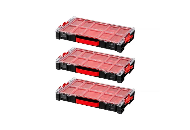 Werkzeugkoffer 3x PRO 100 Organizer 452 x 296 x 79 mm 5 l stapelbar IP54 de Qbrick System – image du produit 1 sur 5