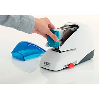 Elektro-Heftgerät Supreme 5050e, weiß/blau von Rapid – Produktbild 3 von 5