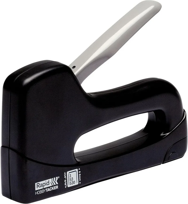 Handtacker Hobby Tacker für Holz und Stoffe inkl. 180 Klammern Typ 53, 6mm, (1 tlg), Für Klammern Typ 53/6-8 mm von Rapid – Produktbild 1 von 4