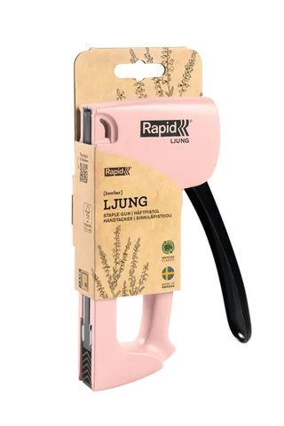 Handtacker R13 - Gerecycled Kunststof - Lichtgewicht - Milieuvriendelijk - Roze von Rapid – Produktbild 2 von 2