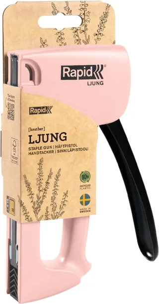 Handtacker R13 - Gerecycled Kunststof - Lichtgewicht - Milieuvriendelijk - Roze von Rapid – Produktbild 1 von 2