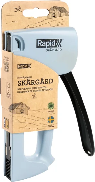 Handtacker R13 - Gerecycled Kunststof - Lichtgewicht - Milieuvriendelijk - Lichtblauw van Rapid – productafbeelding 1 van 2