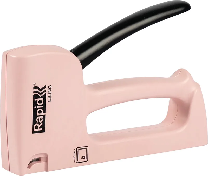 Handtacker R53 - Gerecycled Kunststof - Mat Roze - Lichtgewicht - Ergonomisch Ontwerp de Rapid – image du produit