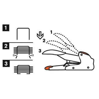 Stapler DUAX 170 sh. Zilver/Oranje de Rapid – image du produit 5 sur 5