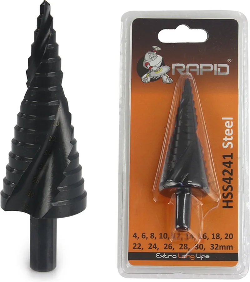Stappenboor Rapid 4-32mm HSS 4241 staal - Trappenboor - Spiraalboor van Rapid – productafbeelding