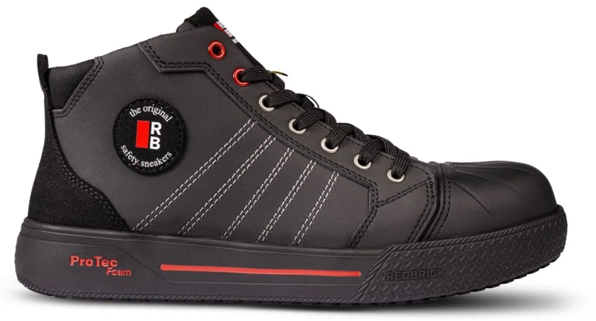 Champ High S3S Veiligheidsschoen van Redbrick, Zwart – productafbeelding
