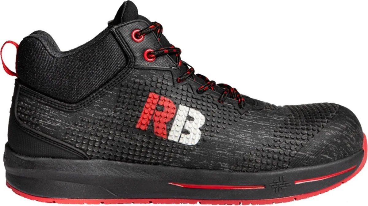 Motion Comet High S3 werkschoenen från Redbrick, Svart, Röd, 41 – produktbild