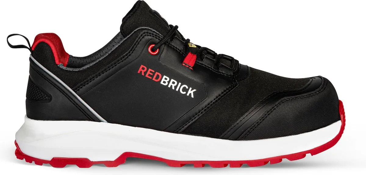 Pulse Laag S3 ESD 32320 - Zwart/Rood von Redbrick, Schwarz, Rot, 44 – Produktbild