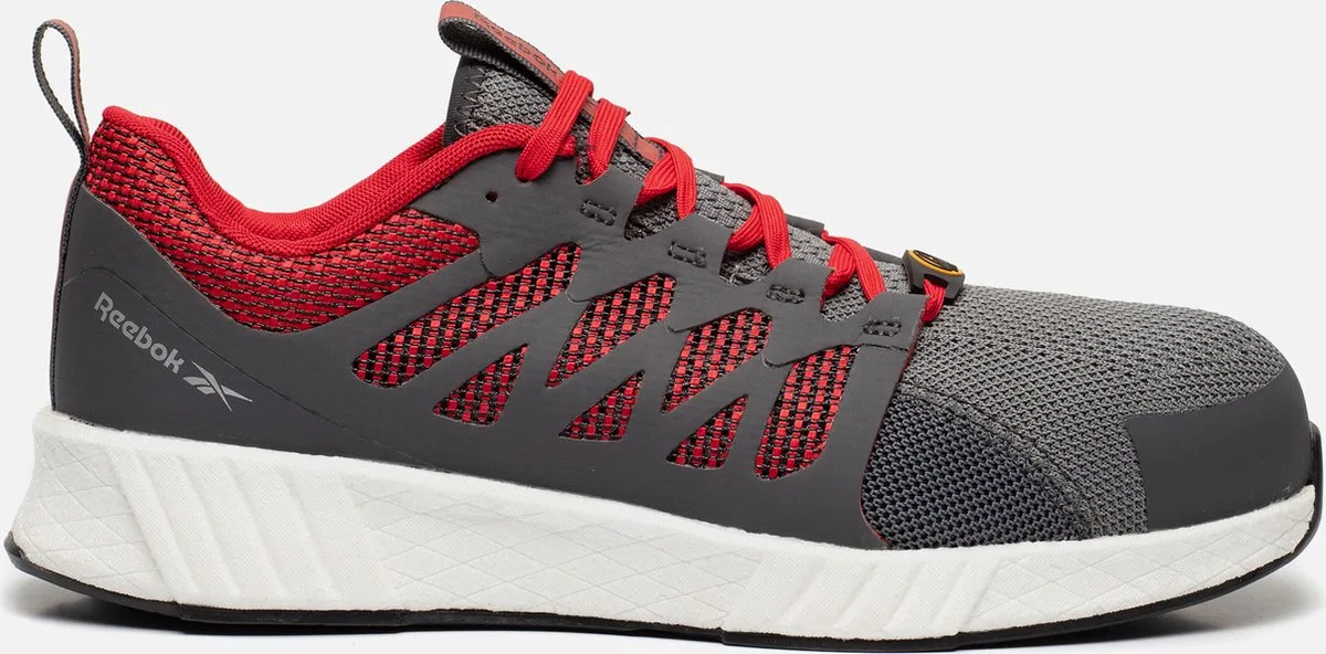 Reebok Fusion Flexweave Work 1070 S1P Werkschoen - Mannen - Grijs/Rood van Reebok Work, Grijs, Rood, 42 – productafbeelding