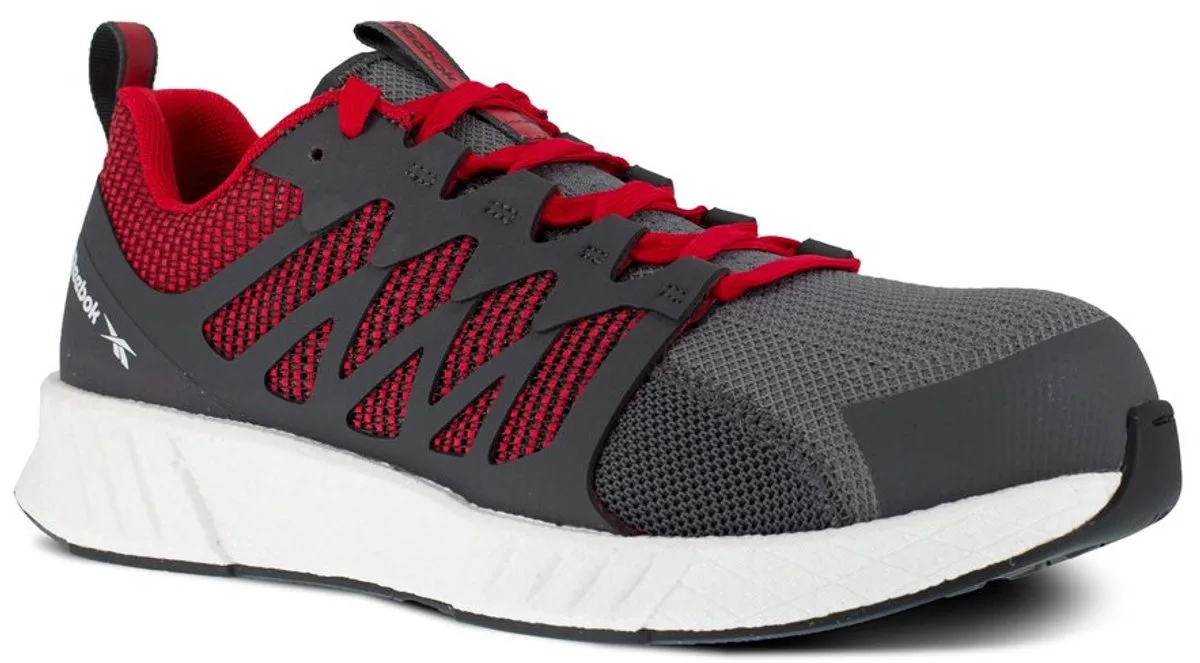 Reebok Fusion Flexweave Work 1070 S1P Werkschoen - Mannen - Grijs/Rood de Reebok Work, Gris, Rouge, 39 – image du produit