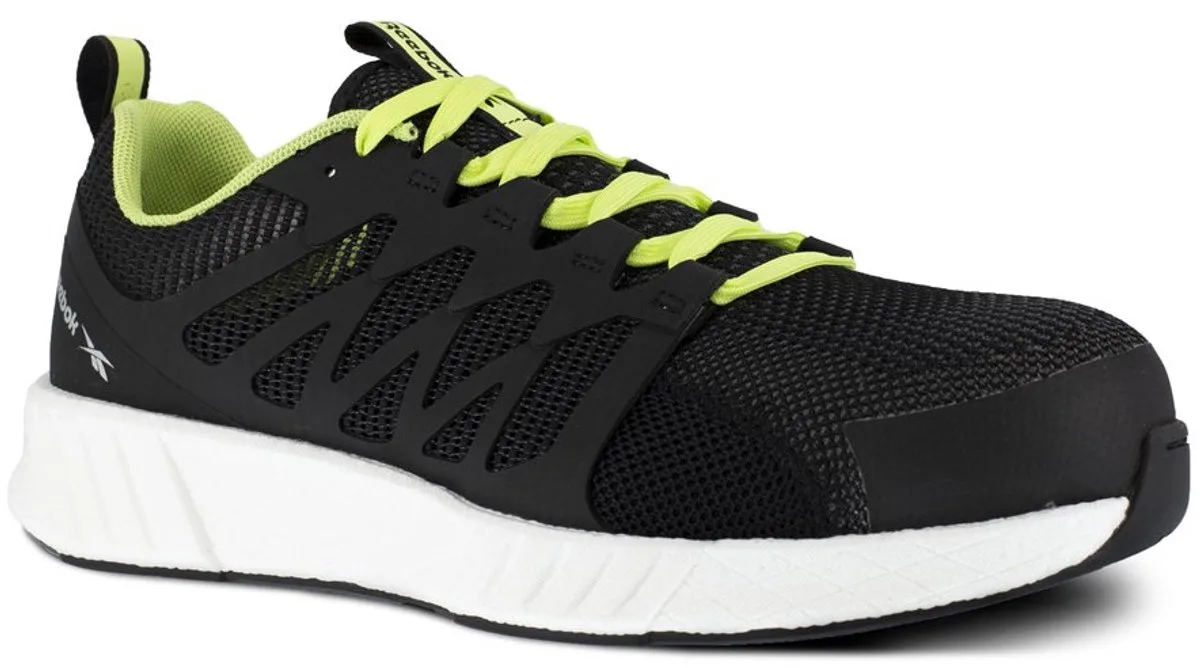 Reebok Fusion Flexweave Work 1073 ESD S1P Werkschoen - Mannen - Zwart/Geel de Reebok Work, Noir, Jaune, 38 – image du produit