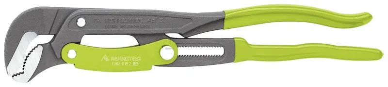 SRS-Rohrzange 1 1/2 S-Form L 425mm KS-bezogene Griffe 1302 015 2-1.5 Eckrohrzange 45° 1 1/2 von Rennsteig – Produktbild 1 von 2