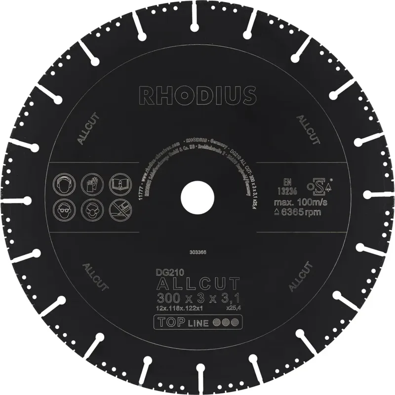 DG210 ALLCUT 303366 Diamanttrennscheibe 1 St. Baustahl by Rhodius – product image