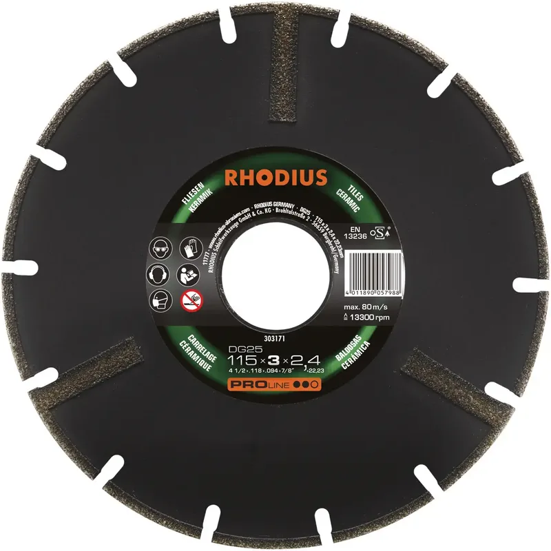 DG25 303171 Diamanttrennscheibe 1 St. Fliesen, Keramik by Rhodius – product image