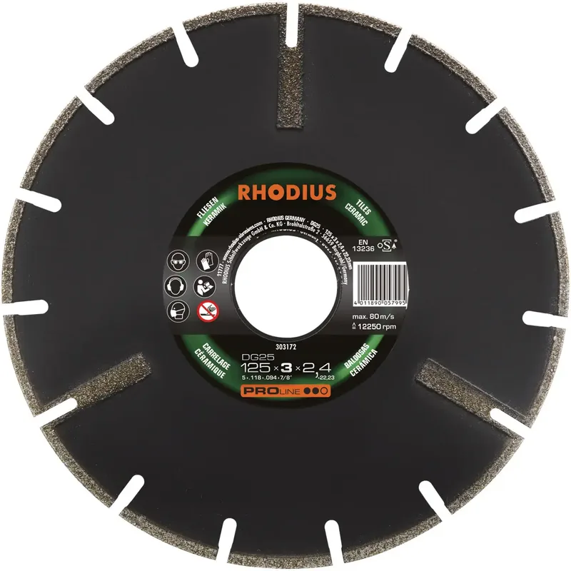 DG25 303172 Diamanttrennscheibe 1 St. Fliesen, Keramik von Rhodius – Produktbild