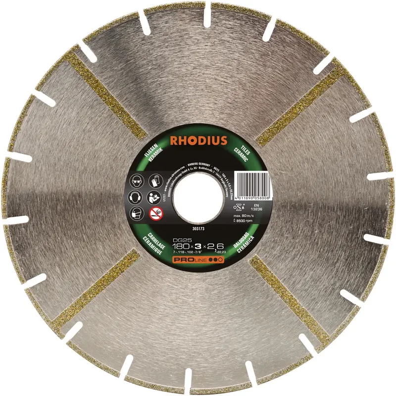 DG25 303173 Diamanttrennscheibe 1 St. Fliesen, Keramik by Rhodius – product image