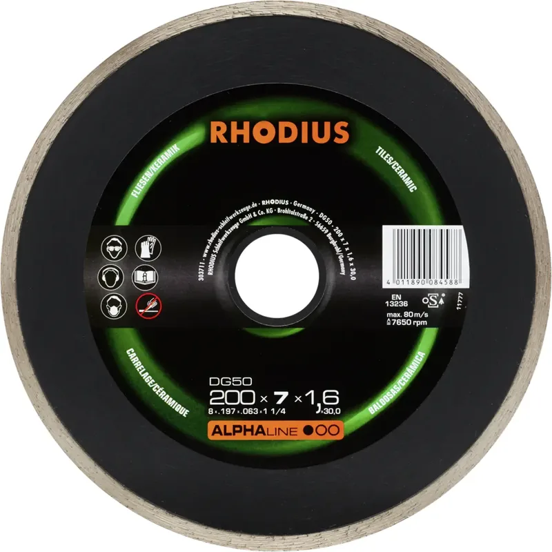 DG50 303711 Diamanttrennscheibe 1 St. Fliesen, Keramik von Rhodius – Produktbild