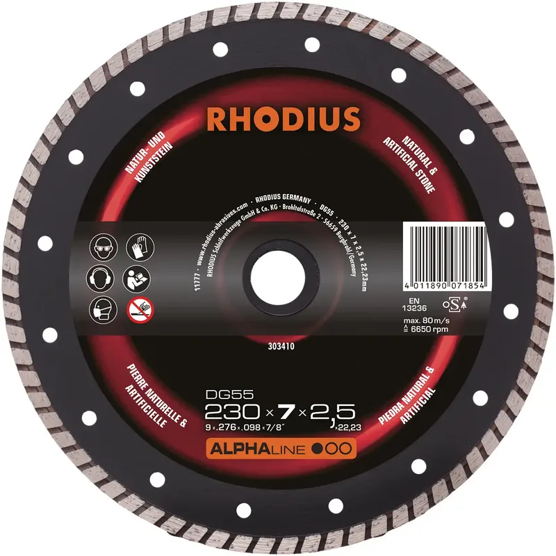 DG55 303410 Diamanttrennscheibe 1 St. Naturstein von Rhodius – Produktbild 1 von 2