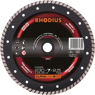 DG55 303410 Diamanttrennscheibe 1 St. Naturstein von Rhodius – Produktbild 2 von 2