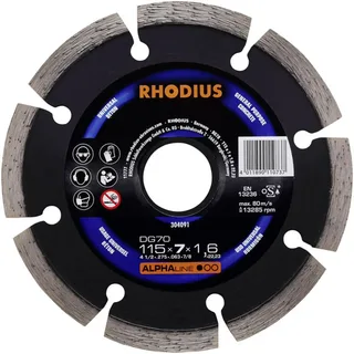 Diamantdoorslijpschijf beton Ø115 x 10 mm ALPHAline DG70 fra Rhodius – produktbillede 2 af 2
