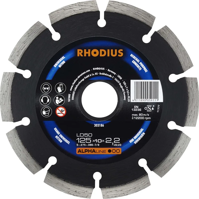 Diamantschijf - 125*10 van Rhodius – productafbeelding
