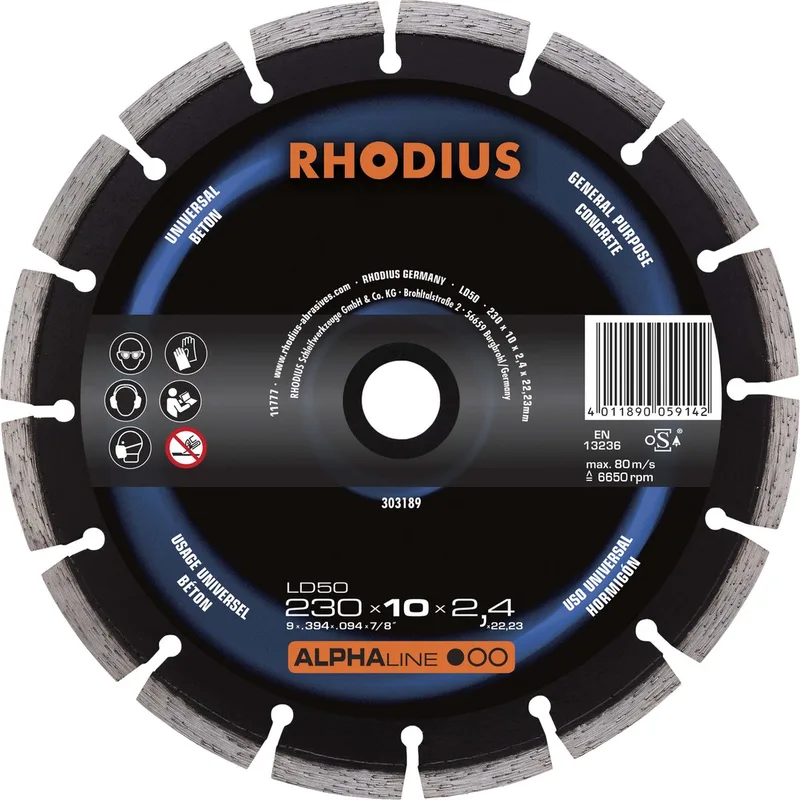 Diamantschijf - 230*10 van Rhodius – productafbeelding