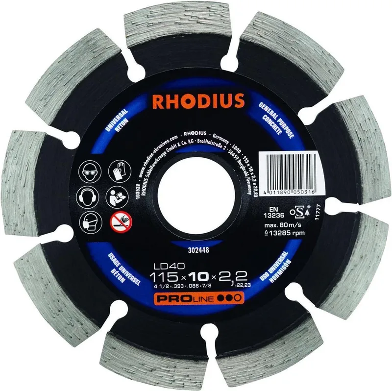 diamantschijf LD40 115mm Proline van Rhodius – productafbeelding