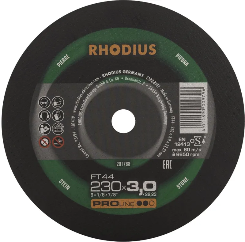 doorslijpschijf FT44 230mm Proline van Rhodius – productafbeelding