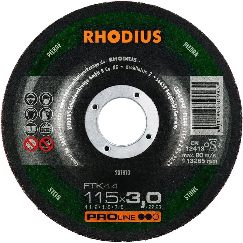 doorslijpschijf FTK44 115mm Proline van Rhodius – productafbeelding
