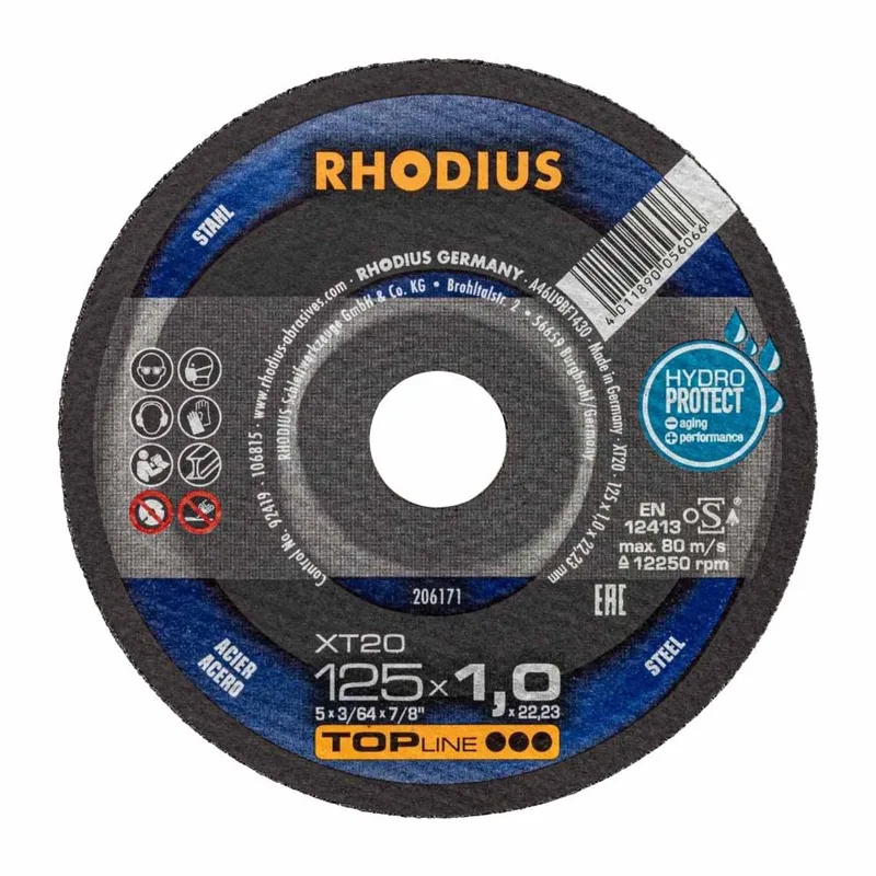 Rhodius 206171 Skæreskive lige 125 mm 22.23 mm 1 stk von Rhodius – Produktbild