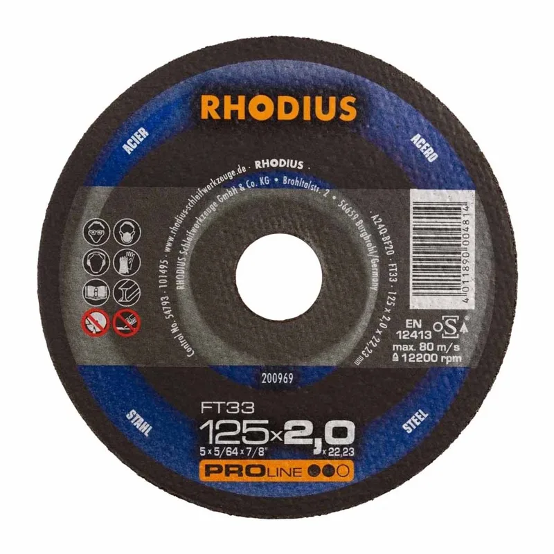 FT33 200969 Jeu de disque à tronçonner 25 pc(s) acier de Rhodius – image du produit 1 sur 2