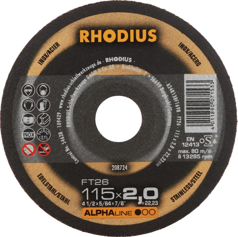FT26 208724 Trennscheiben-Set 25 St. Edelstahl, Stahl von Rhodius – Produktbild