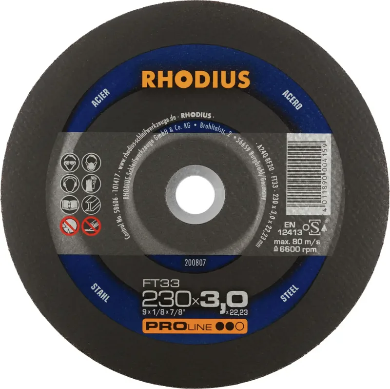 FT33 200807 Trennscheiben-Set 25 St. Stahl von Rhodius – Produktbild