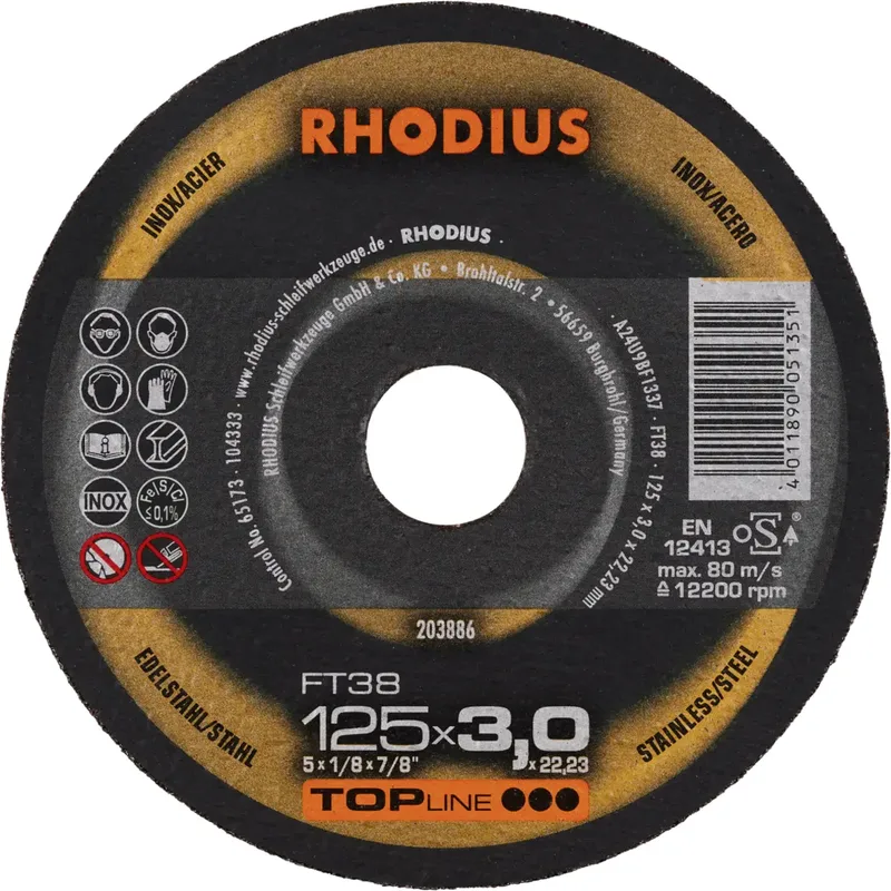 FT38 203886 Trennscheiben-Set 25 St. Edelstahl, Stahl von Rhodius – Produktbild