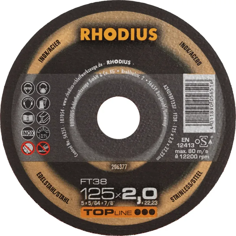 FT38 206377 Trennscheiben-Set 25 St. Edelstahl, Stahl von Rhodius – Produktbild 2 von 2