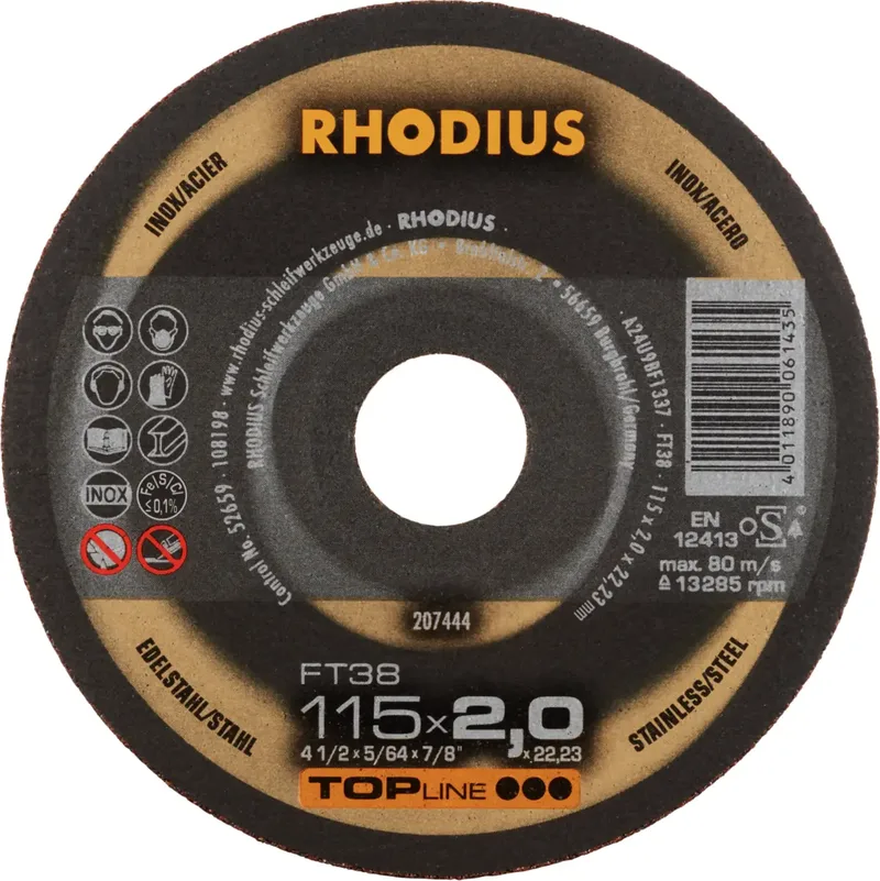 FT38 207444 Jeu de disque à tronçonner 25 pc(s) acier inoxydable, acier de Rhodius – image du produit