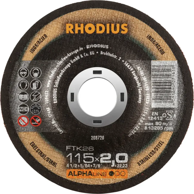 FTK26 208728 Trennscheiben-Set 25 St. Edelstahl, Stahl by Rhodius – product image