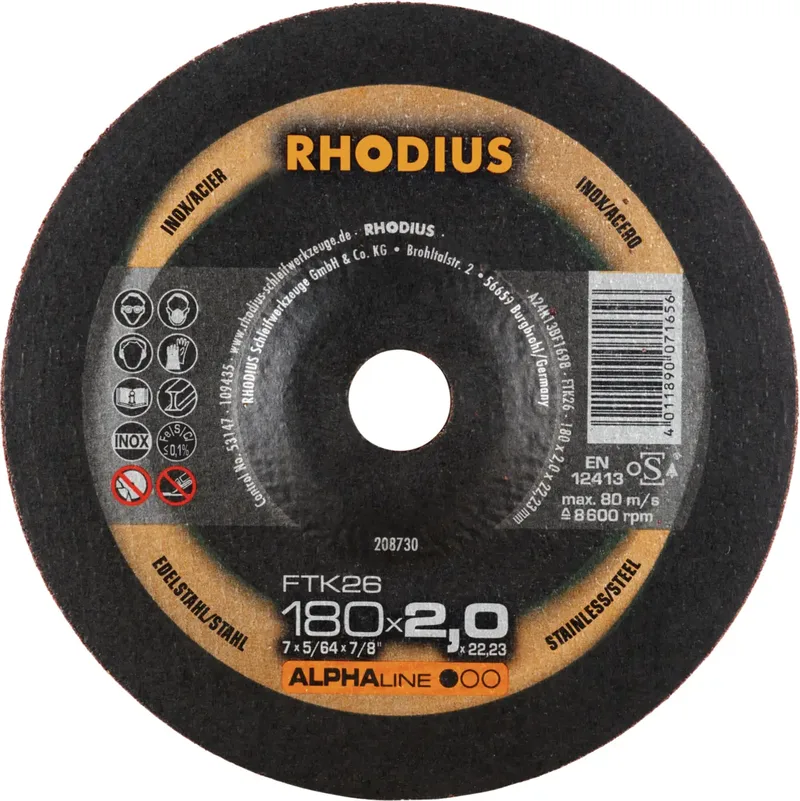FTK26 208730 Trennscheiben-Set 25 St. Edelstahl, Stahl by Rhodius – product image