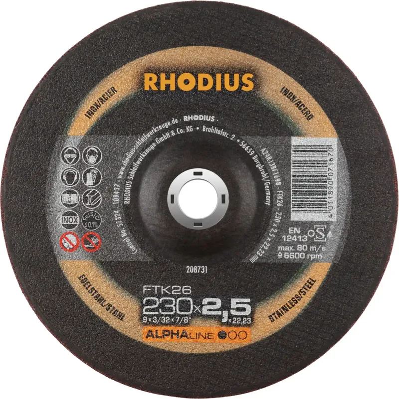 FTK26 208731 Trennscheiben-Set 25 St. Edelstahl, Stahl von Rhodius – Produktbild