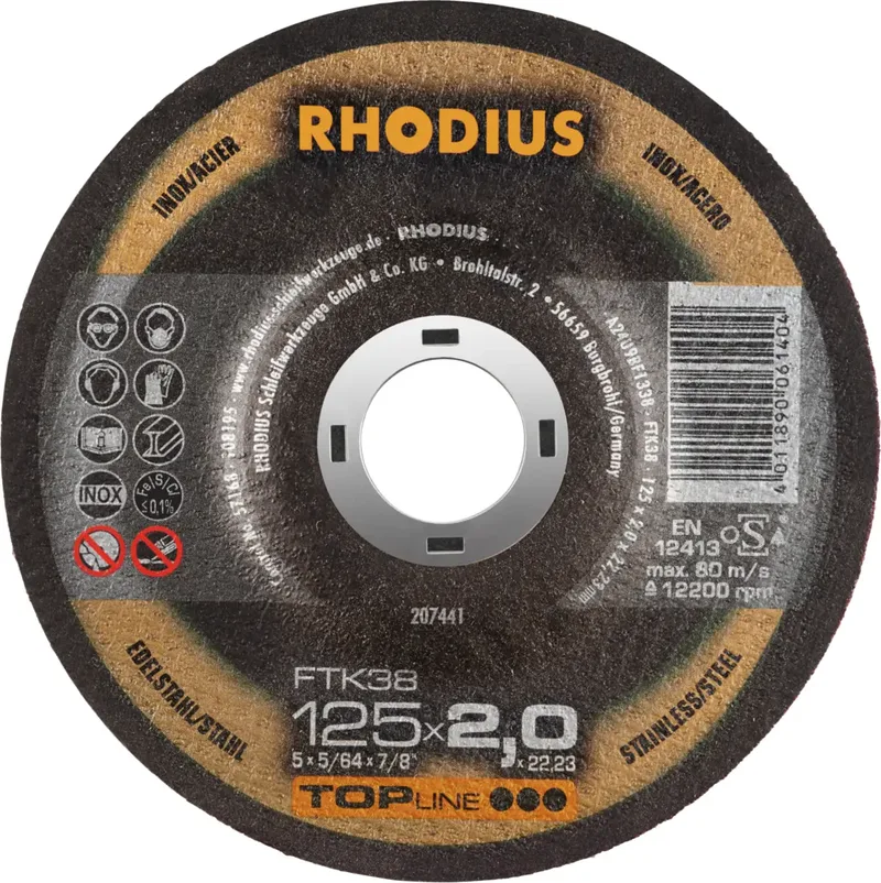 FTK38 207441 Jeu de disque à tronçonner 25 pc(s) acier inoxydable, acier de Rhodius – image du produit 2 sur 2