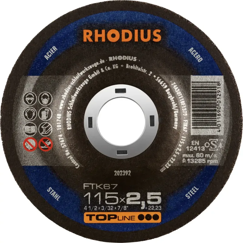 FTK67 202392 Trennscheiben-Set 25 St. Stahl von Rhodius – Produktbild