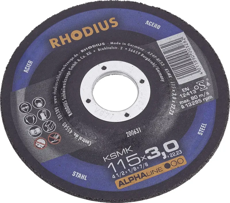 KSMK 200636 Trennscheibe gekröpft 125 mm 1 St. Stahl de Rhodius – image du produit